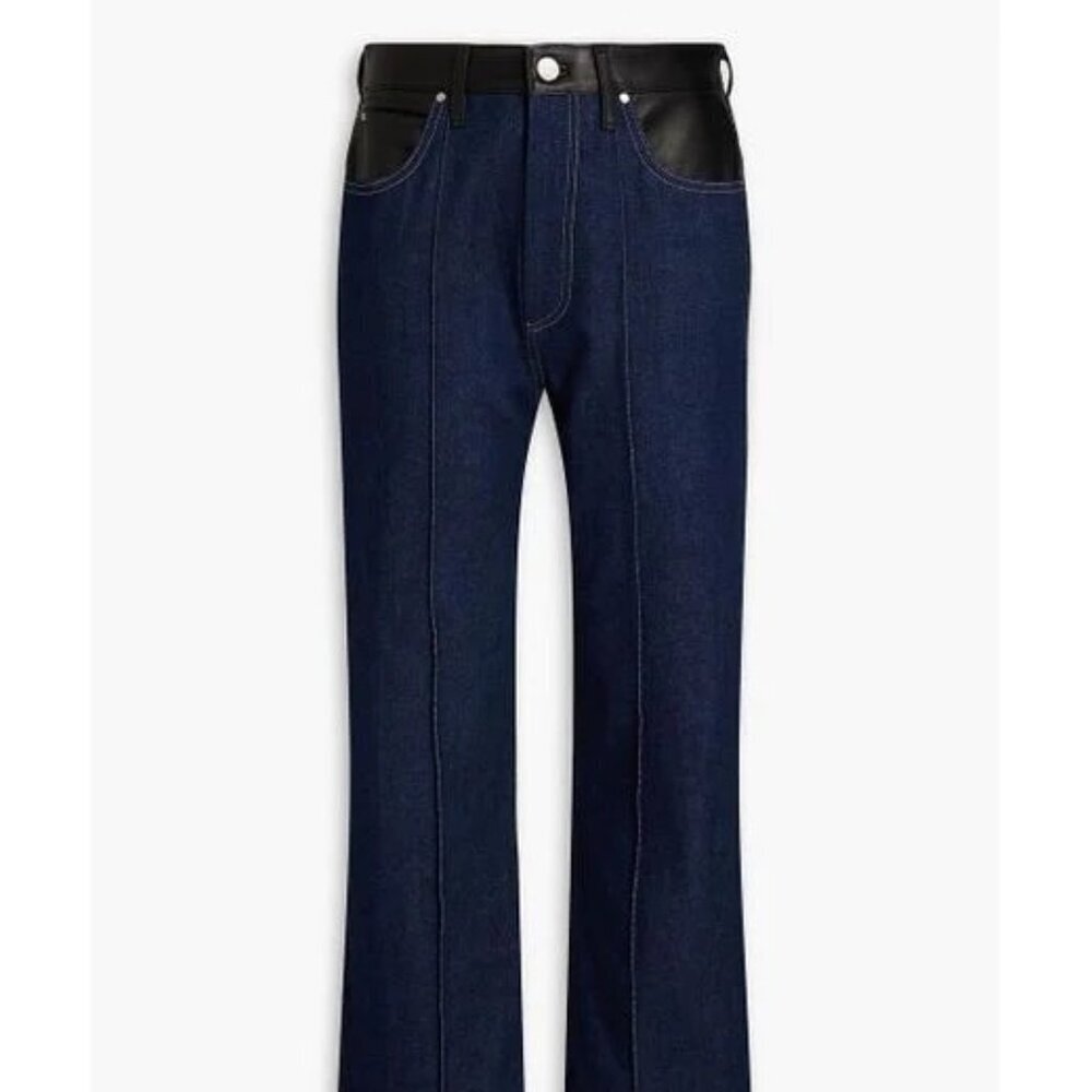 Goldsign Dark Indigo and Black Straight Jeans Size 27